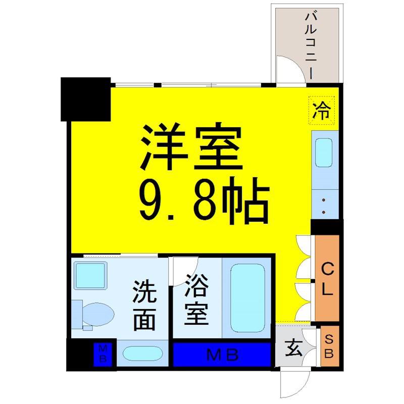 COZY名城公園(ワンルーム/4階)の間取り写真