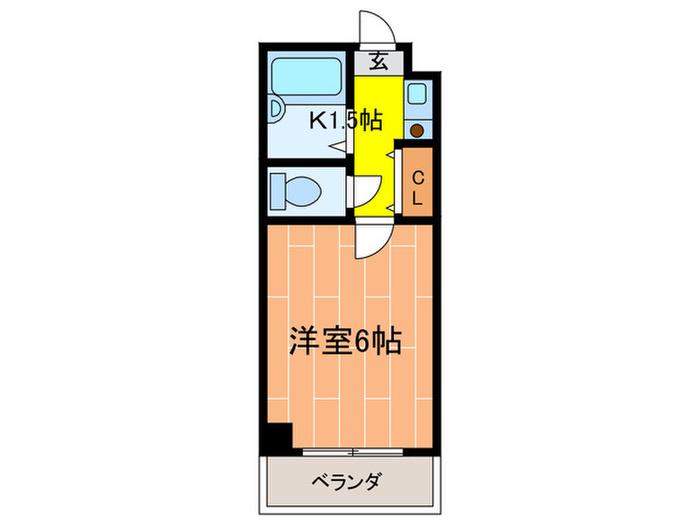 アビタシオン23(1K/1階)の間取り写真