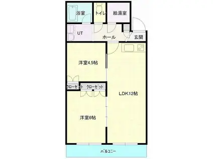 ゴトウハイツ(2LDK/3階)の間取り写真