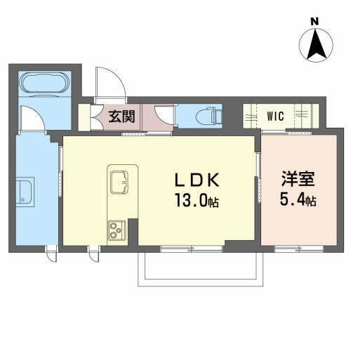 RASSURER(1LDK/3階)の間取り写真