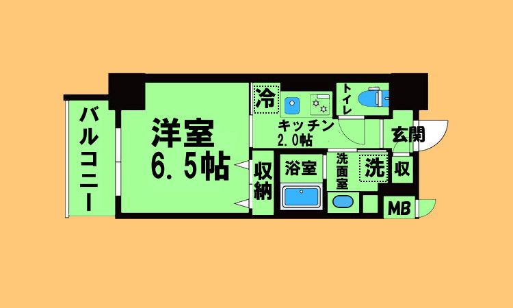 S-RESIDENCE浅間町(1K/10階)の間取り写真
