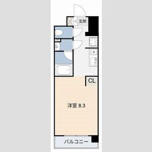LA LUCE(1K/9階)の間取り写真