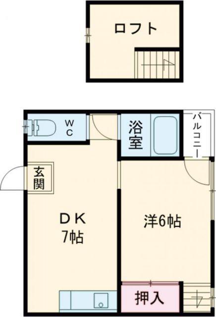 エムズ富雄(1SDK/3階)の間取り写真