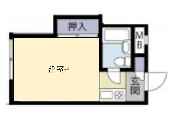 クロノス新狭山(ワンルーム/3階)の間取り写真
