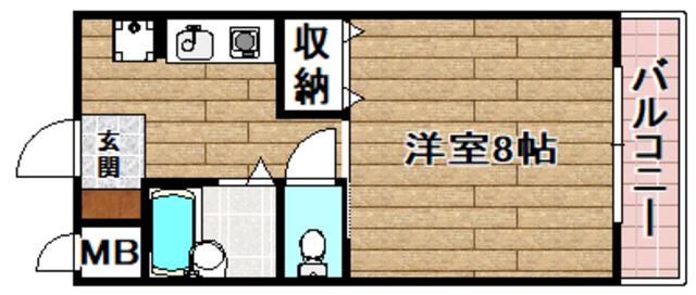 グレースメゾン本町(1K/3階)の間取り写真