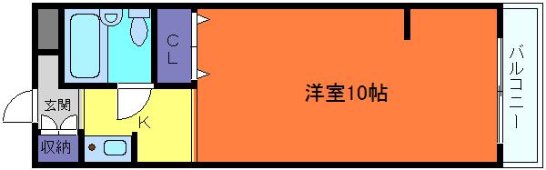 ワコーレ篠原中町(ワンルーム/1階)の間取り写真