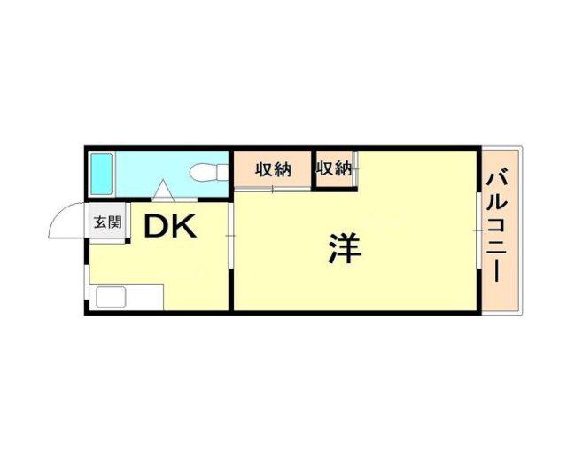 徳風マンション(1DK/3階)の間取り写真