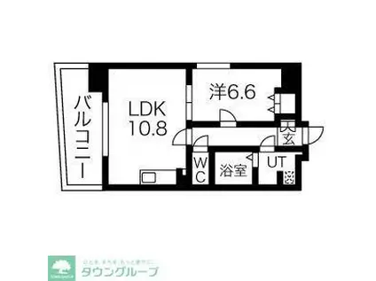 LA FACADE ラ・ファサード(1LDK/9階)の間取り写真