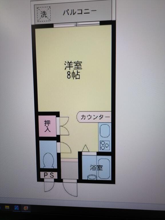 プリンスヴィラ(1K/2階)の間取り写真
