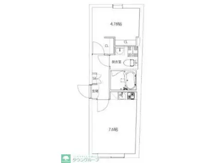 LUDENS北千住(1SK/3階)の間取り写真