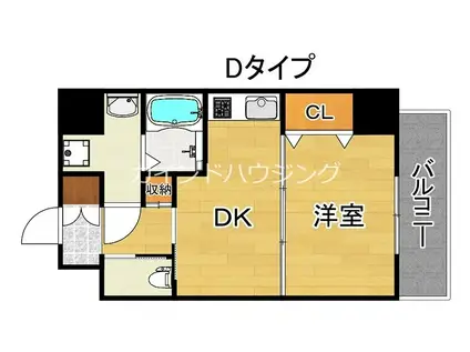 アーバンパーク住之江公園II(1DK/8階)の間取り写真
