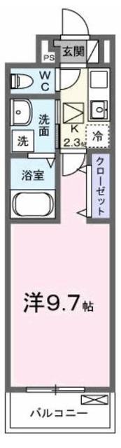 プロチオーネ ルシェロ(1K/2階)の間取り写真