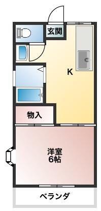 グリーンヒルズEIKOH(1K/2階)の間取り写真