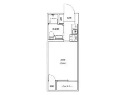 アリビオ中延(ワンルーム/1階)の間取り写真
