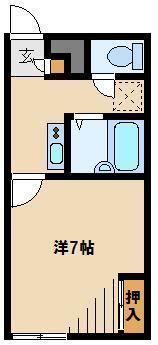 レオパレス柚(1K/2階)の間取り写真