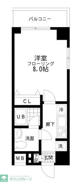 レジディア桜上水(1K/6階)の間取り写真