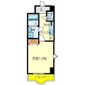ルミエール八尾駅前(1K/9階)の間取り写真