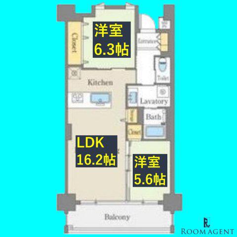 白壁リンクス(2LDK/4階)の間取り写真