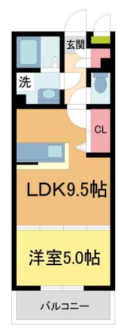 BIZ STAY 石橋駅前(1LDK/3階)の間取り写真