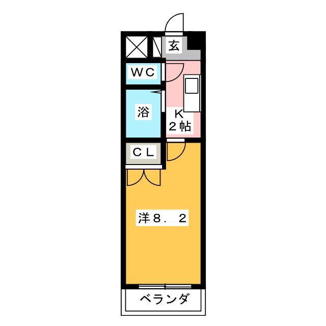 グリーンタウン松寺(1K/1階)の間取り写真