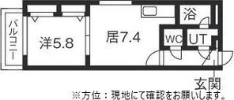 レジデンス高石(1DK/4階)の間取り写真