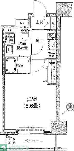 アイル東京向島参番館(1K/7階)の間取り写真