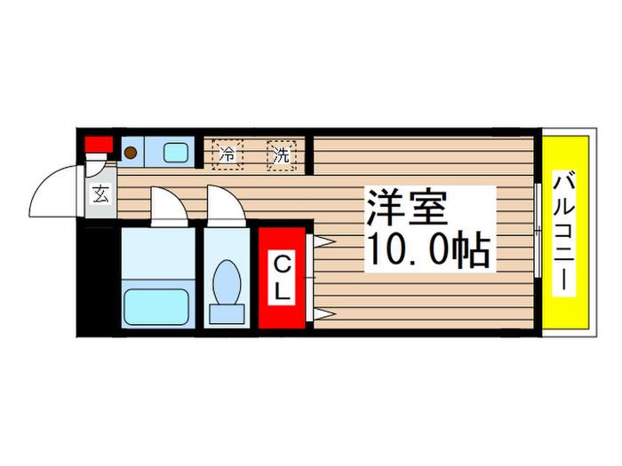 ルピナス船橋(ワンルーム/7階)の間取り写真