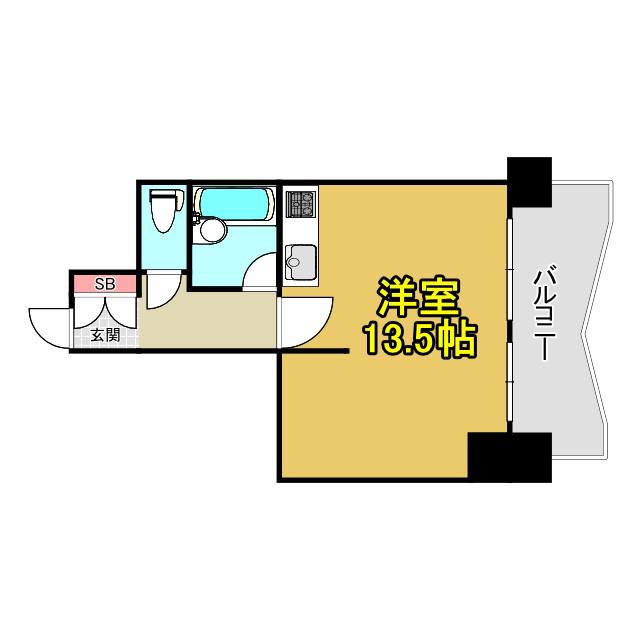 朝日プラザ大宝(ワンルーム/7階)の間取り写真