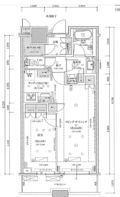 目黒第一マンションズ(1LDK/12階)の間取り写真