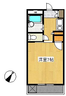 みずきコート(1K/2階)の間取り写真