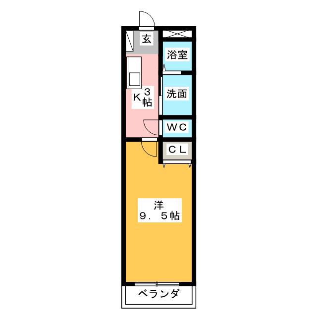 メゾン永遠(1K/2階)の間取り写真