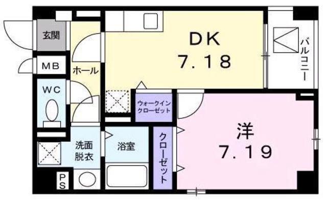 シャインツリー両国(1DK/5階)の間取り写真