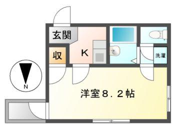 スターブル今池(1K/3階)の間取り写真