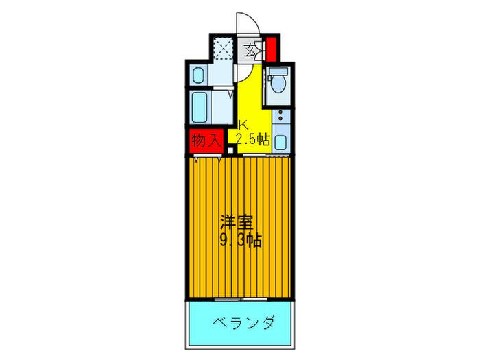 FORESTGRACE滝井駅前I(1K/12階)の間取り写真