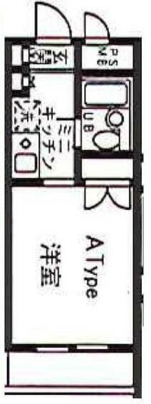 エスト ポルト(ワンルーム/4階)の間取り写真