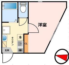 アルテ蒲田(1K/1階)の間取り写真