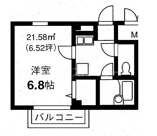 パフィオMS(1K/3階)の間取り写真