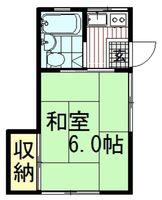 川田ビル(1K/3階)の間取り写真