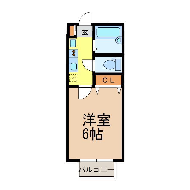 エムズ リレア(1K/2階)の間取り写真