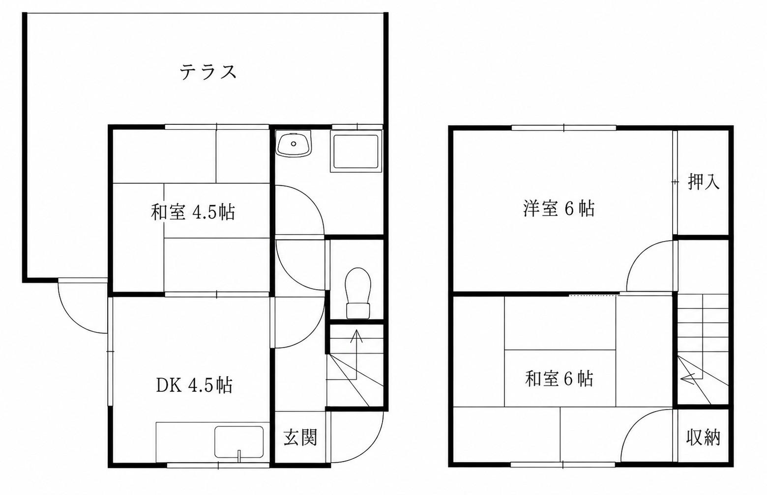 第3ソガハイツ(3DK/1階)の間取り写真