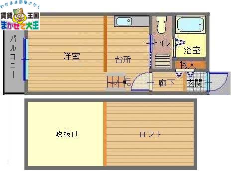 フォレストケープ住吉(1K/1階)の間取り写真