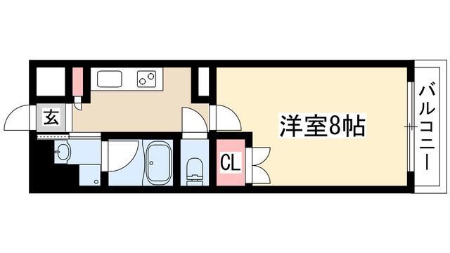 アールズヒルズ社台(1K/1階)の間取り写真