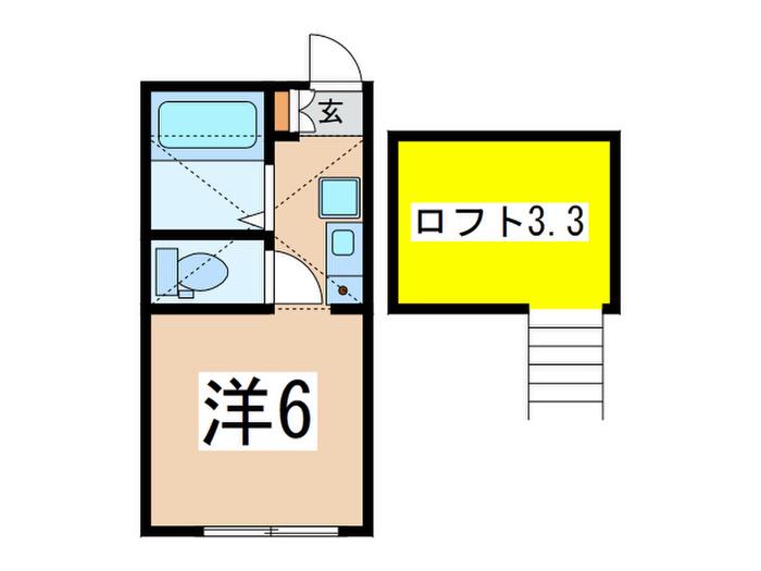 ヴァベーネ横濱(ワンルーム/1階)の間取り写真