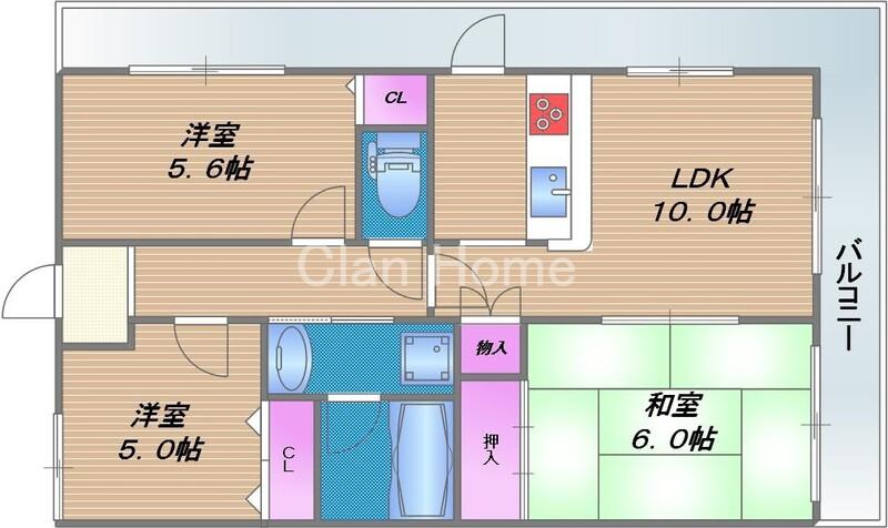 サンヴェール森之宮(3LDK/11階)の間取り写真