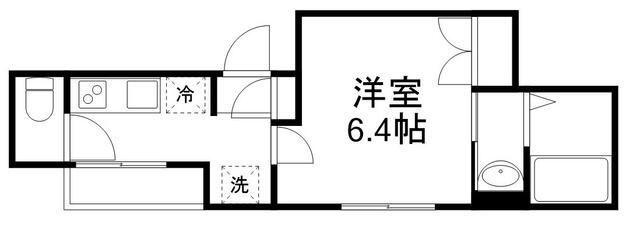 BLOOM・S(1K/2階)の間取り写真