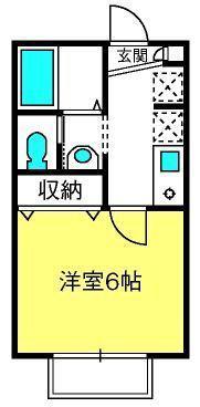 ステラ南鳩ヶ谷(1K/1階)の間取り写真