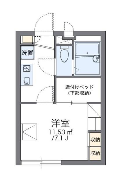 レオパレスリッチトレイン(1K/2階)の間取り写真