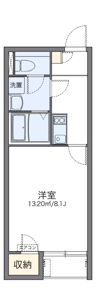 レオネクストガイア守山II(1K/1階)の間取り写真