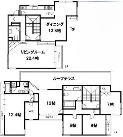 TRUST VALUE 赤坂 (5SLDK/3階)の間取り写真