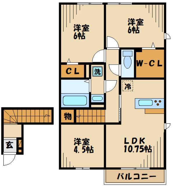 プランドール(3LDK/2階)の間取り写真